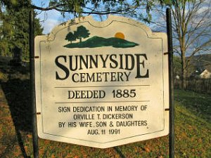 Sunnyside Cemetery, Alma NY This cemetery is on County Route 18 and just off County Route 38, close to the village of Alma. In 1991 a sign was...