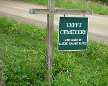 Tefft Cemetery Sign