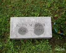 BAKER Allen M - Mt. Pleasant Cem, Houghton NY “Close relative of my Grandma, Georgia Allen Russell”—Darlene Russell.