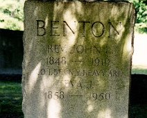BENTON, Rev. John L. and wife Eva J BENTON, John L & Eva J - Rev. John Lorain Benton (1848-1919) & Eva J. (1858-1950), pastor of Houghton Church following Rev. B. S. Laughlin.