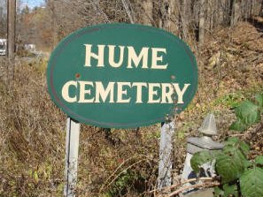 Hume Cemetery Hume Cemetery is located behind a gas station at the intersection of Routes 19 and 23 in the Village of Hume, Allegany...
