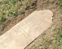 Ames, Clarissa K. 1444 "Another great find. Today I noticed a piece of flat stone in the Palmer Cemetery near one of those wood cross's that mark some of the graves. The stone was 90...