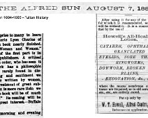 Howell - W T and Christine Howell Charles - Alfred Sun 7 Aug 1884