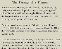 Howell - William Lorenzo OBITUARY, The Kuna Herald, December 27, 1918 - FRONT PAGE