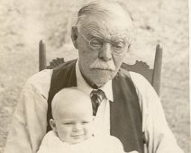 Charles Karr and babyCopy "This one is Charles Karr and one of his grandchildren , possibly Phylis, I am not sure. on the back is a prayer that he wrote, it goes as follows: Our dear...