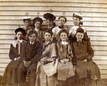Grandmother and her Chums "All last names that are mentioned in the history of Almond and the Karr Valley 1 F Prior; 2 Helen Ferry, 3 B Young, 4 M Prior, 5 E Karr (my Grandmother), 6 N...