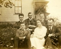 KEENAN_7 Back row,( l-r) Louis, Bill, Owen; (front row, l-r) Ray, Nellie and John Keenan; Amity, NY. (All are Keenans). Children of Owen and Teresa and Grandchildren of...