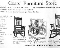 Coats_01 Advertisement was from a Fair Brochure, 1898, showing table and chairs.