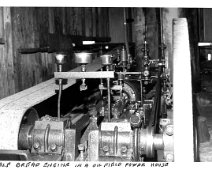 Oil05 Half breed engine in an oil field power house. From Dick Fitch Collection