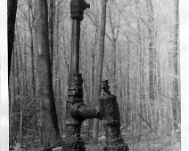 Oil15 Stuffing box and piping at oil well head. From Dick Fitch Collection