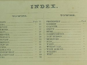 1869 County Atlas- Title Page and Index