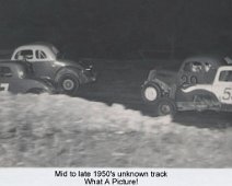 1950s - Wow Keith Day says...."The 59x car was Ernie June from Elmira , he used to come to Olean with 2 cars, 59 and 59x, he ran great and a great guy too. He had a bear...