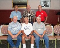 2013 Cuba Lake Raceway North Reunion Group II CLR drivers group 2: Bottom L-R Bill Brainard, Don Yochum, Jim Jones. Top L-R Art Clark, Mike Clark, Larry Dye