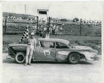 Hornell 4 6/6/1965; Basil Shutt won Feature Race with 1958 Edsel !! (Photo from Basil Shutt Collection)