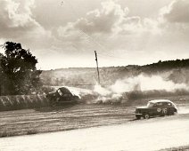 Sportsman's Raceway - Ulysses PA 013 Unknown car "Texaco #76" goes tight to the inside as an unknown driver desperately tried to tame the high bank at Sportsman's Raceway!