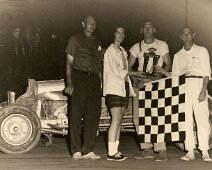 Sportsman's Raceway - Ulysses PA 005 L-R: Gaylord Miller (Track Owner); Floy Miller Donovan; Carl Burrows; Bud Burrows