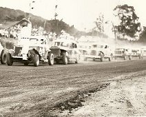 Sportsman's Raceway - Ulysses PA 006 Outside #13 Unknown Driver (Perhaps Basil Shutt?); Inside #44 Unknown Driver; Inside second row, perhaps #7?; Inside third rown, perhaps #21 or 27?