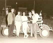 Sportsman's Raceway - Ulysses PA 010 L-R: Gaylord Miller, Floy Miller, Bud Burrows, Buck Johnston & Carl Burrows.