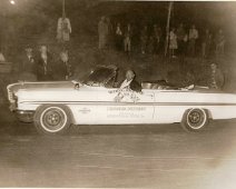 Sportsman's Raceway - Ulysses PA 012 Track Owner, Gaylord Miller, displays the Savannah Speedways "Official Pace Car" which was loaned to various racetracks for Promotional Use for a race day.