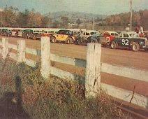 Wellsville Raceway - Monroe 6 A full feature...........(Note two #55 cars; the red/white one is Hank Chaffee; other one is unknown.)