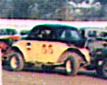 Wellsville Raceway - Monroe-Car 55 Car #55 - Red & White #55 was Hank Chaffee according to family members; The Yellow/Black is not Hank.