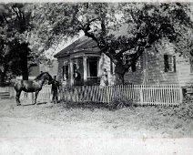Lanphear Home Pictured above at the Lanphear Home on the Andover-Alfred Station Road are (L-R) E. Carlton Greene, Mortimer Lanphear & Esther ("ETT") Lanphear--Home built in...