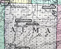 alma schools The Town of Alma Schools on a 1919 map show 5 schoolbuildings: Alma #1, Pikeville #2, Allentown #3, Alma Hill #4 and the Joint District #5 School with...