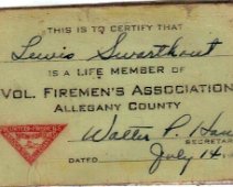 AFD29 Life Member, Allegany County Fire Assn