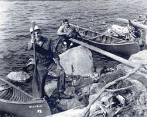 Canoe11 (L->R) Donald Pye and Ward Guild at lakeside.