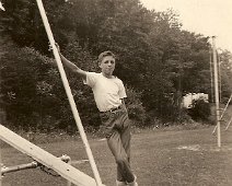 30-Playground-Green David Green (Jr.). Pictured on Allentown School playground showing the "teeter-totter" and pole swing. Pole swings would probably be banned today because they...