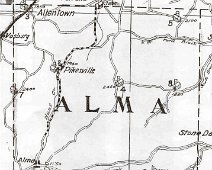 1929 Map Town of Alma-Schools Map of the Town of Alma - W.B.Thrall Map & Survey Co. Perry, NY; 1929. This map shows the school districting and buildings at that time. The original of this...