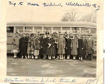 TripToMooreTurbine1951-Pix Trip to Moore Turbine, 1951? Unknown except: Front Row 5th from Left-Kay Brunell; Back Row: ___?___; Gerry Glass, ___?___, Walt Stephens, Don Adams, Carl...