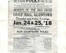 I.O.O.F. Play-1918 Play Advertisement, 1918 Benefit to Red Cross - I.O.O.F. Hall "Local Talent" Submitted by Barbara Claire