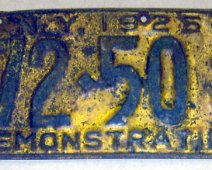 1925 Dealer Plate-NY Dealer Plate, 2nd of 3 License Plates Owned by Bill Leilous; They are 1925 NY plates, same year as his Dad, "Red" Leilous founded the original East Side Garage,...