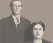 Andover_32 Eugene W. Hand and his wife Hattie E. Kelly Hand. They were the last Hands to live in the old Hand house that was built by Simeon Hand 2nd in Sept. 1893....