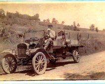 Andover_38 Fred Fuller & daughter Bonita driving Ice Delivery Truck in Andover. Submitted by Alfred E. Easton,