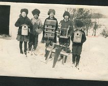15.1919 birdho Birdhouses! Merle Evans at far right; Beside him is probably Charles Davis from the Album Collection of Merle Evans, submitted by daughter, Gerrie Evans Raw
