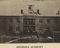 Angelica Academy ANGELICA ACADEMY: Once a Presbyterian Church this building was the site of the wedding of Narcissa Prentiss to Marcus Whitman. At some point wings were added to...