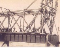 Steel Bridge1 The Steel being added to the Bridge...Erie-Belfast The following postcards, photos & information is shared by Mary Nangle, President-Belfast Historical Society....