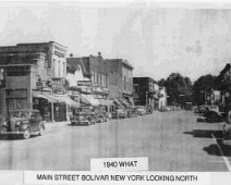 1940BolivarMainSt Main St. in Bolivar, NY, 1940 Photo Album Page of Ray Payne Curator, Pioneer Oil Museum