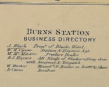 BurnsStationDirectory From the pages of "Atlas of Allegany County New York; From actual Surveys & Official Records Compiled & Published by D. G. Beers & Co.; 95 Maiden Lane, New York...