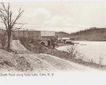CubaLa8 South Road along Cuba Lake - Cuba, NY. Thanks to Marlea Ramsey, Carmelita Butts & Hinkle Library of Alfred, for sharing these postcards of scenes from years...
