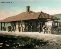 erie_cuba_1910 A postcard of Erie Railroad Depot, circa 1910. Later became property of Erie Lackawanna and then Conrail. Photos were submitted by Carolyn Lauser Jacobs, born...