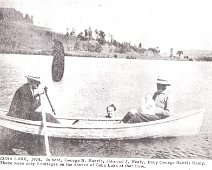 Cuba Lake 1908 Cuba Lake, 1908. In boat, George B. Harris, Edmond J. Healy, Baby-George Harris Healy. Only 3 cottages on the shores of Cuba Lake at the time. From Jane Pinney...