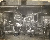 Persing Tea Wagon 1911 Leon Persing, Left The Tea Wagons Submitted by Charlene Small-Little Genesee,NY from Gerald & Ruth Persing Picture/Clipping Collection.