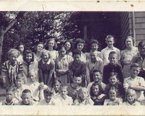 Whitesville 7th-8th-1941 "Attached is a picture of (I believe) the 7th and 8th grade class at Whitesville in 1941. In the second row on the left I think is Hazel Ellison Brown, and the...