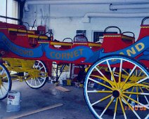 RushfordTownBand_02 Wagon being painted (Nov. 2006) at Amherst, NY