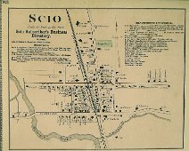 ScioVillage&Directory From the pages of "Atlas of Allegany County New York; From actual Surveys & Official Records Compiled & Published by D. G. Beers & Co.; 95 Maiden Lane, New York...