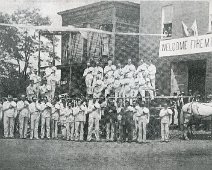 Scio Fire Department c.1908 Scio Fire Department c.1907; Middle-7th from right-Nathan Hull; Fireman holding lines to team-Lynn Nickerson Original Picture was loaned by Glenn Jones to...