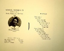 Ward School 15 1920 School listing of Teacher, Officials, and Pupils. The original paper is in the Allegany County Historian's files